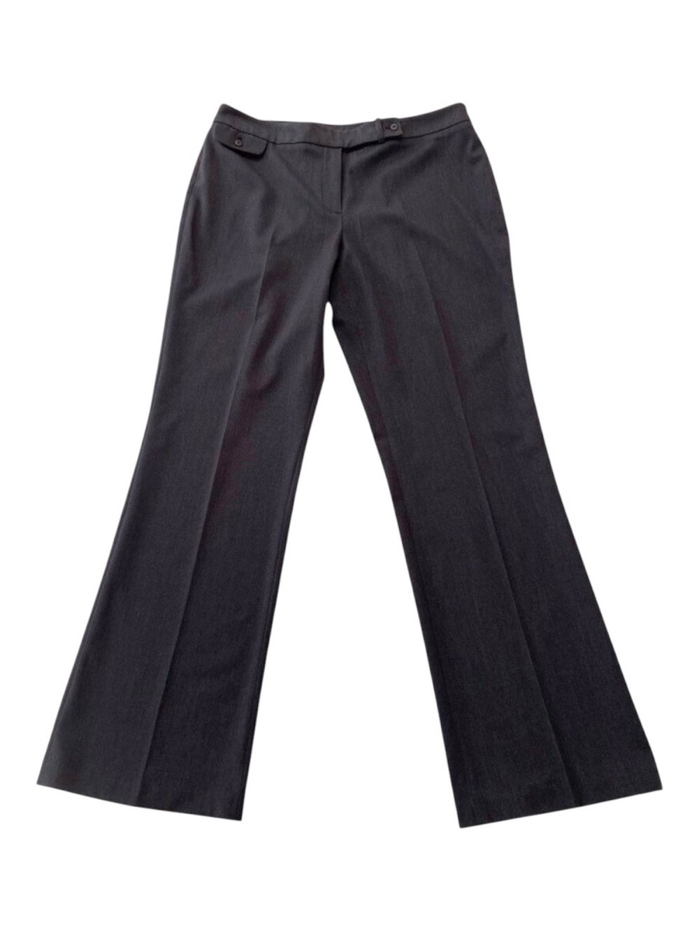 Bianca Nygard trousers pants grey wool blend contemporary high rise wide legs 12